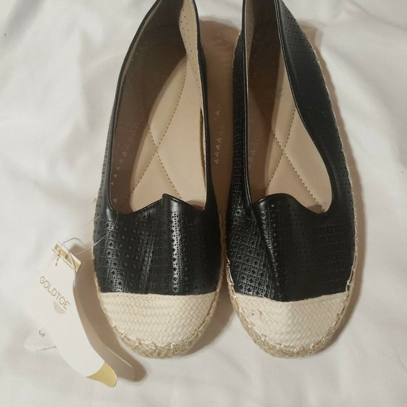 Gold Toe Comfort Plus New Size 8.5 Wide Black Slip - Picture 6 of 8